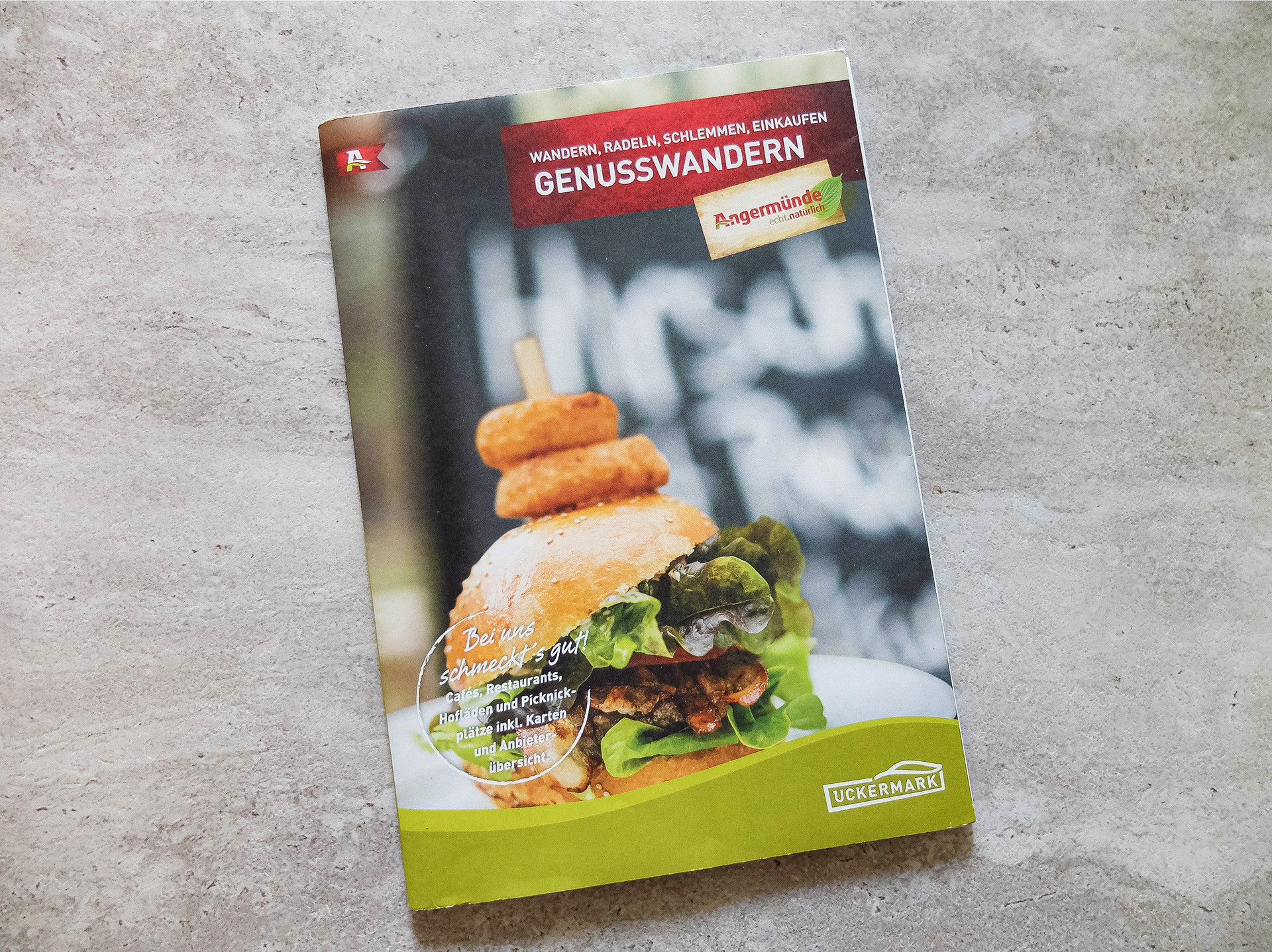 Flyer – Genusswandern Uckermark Frontcover – Tourismusverein Angermünde e.V.