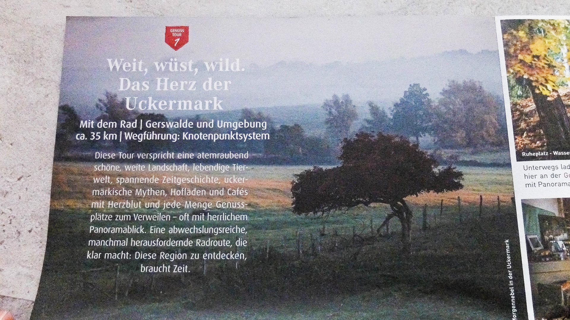 Flyer – Genusswandern Inhalt Tour 1 Uckermark – Tourismusverein Angermünde e.V.