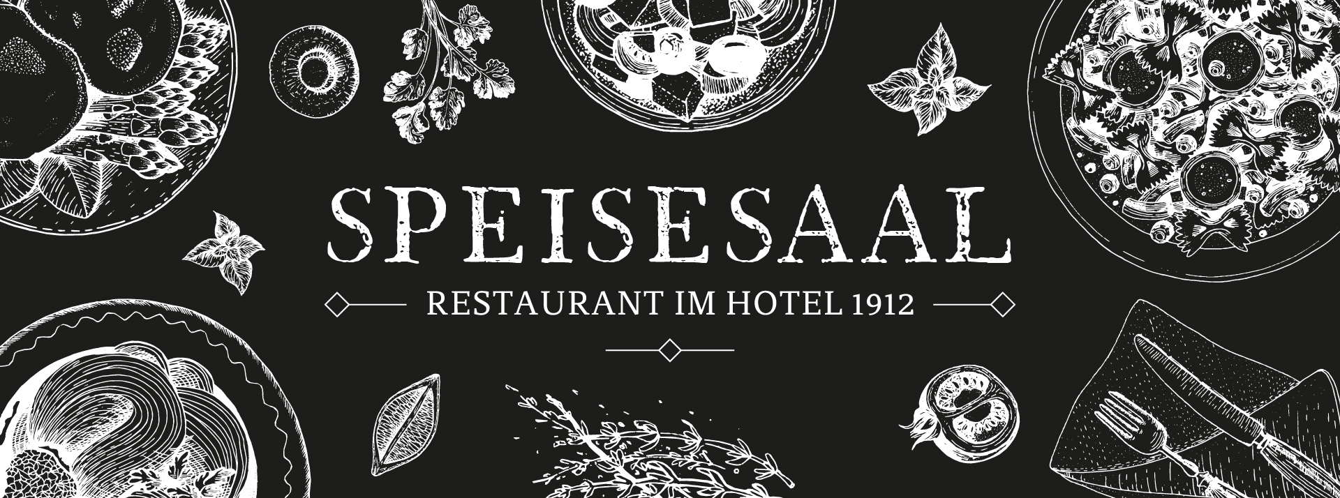 1912 Hotel – Speisesaal Restaurant – Tafel Illustration